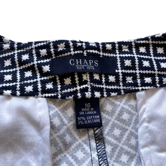 Chaps Women's Navy Blue & White Shorts - Picture 4 of 4